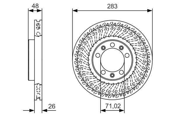 Гальмівні диски передні 0986479C33 Bosch