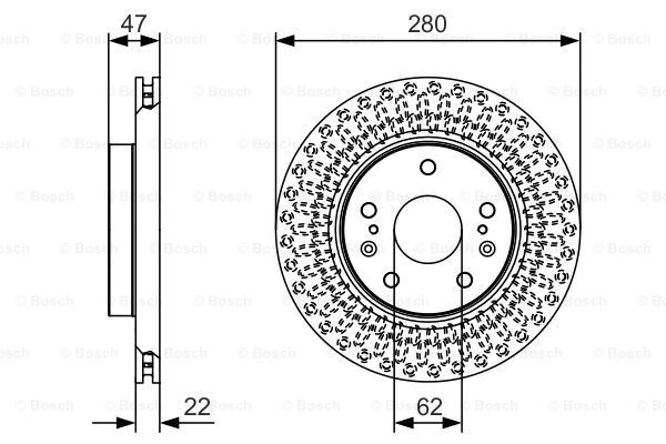 Диск переднього гальма Bosch 0986479C40 ціна, від 43.94 USD