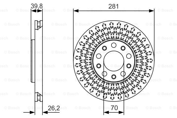 Диск гальмівний передній Bosch 0986479C42
