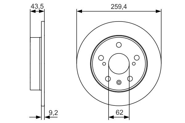 Купити 0986479C44 Bosch Диск заднього гальма