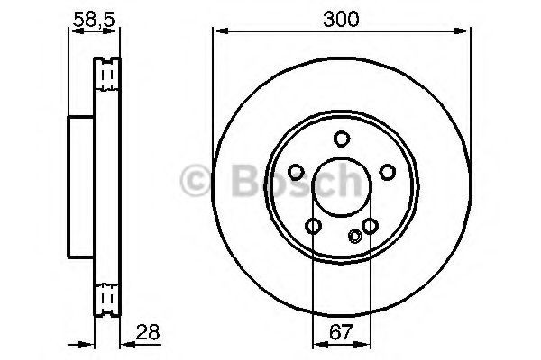 Гальмівні диски передні 0986479C50 Bosch
