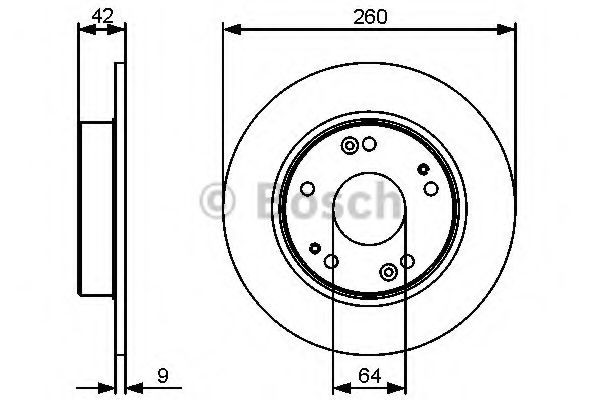 Купити 0986479C63 Bosch Диск заднього гальма