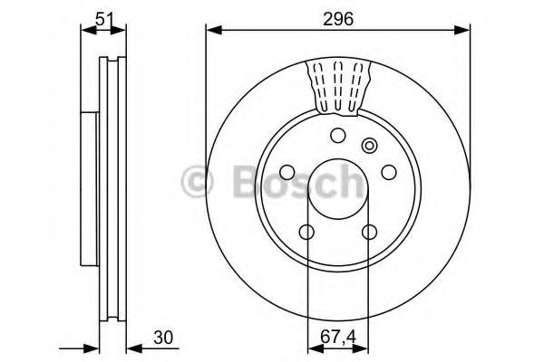 Диск переднього гальма Bosch 0986479C65 ціна, від 60.69 USD
