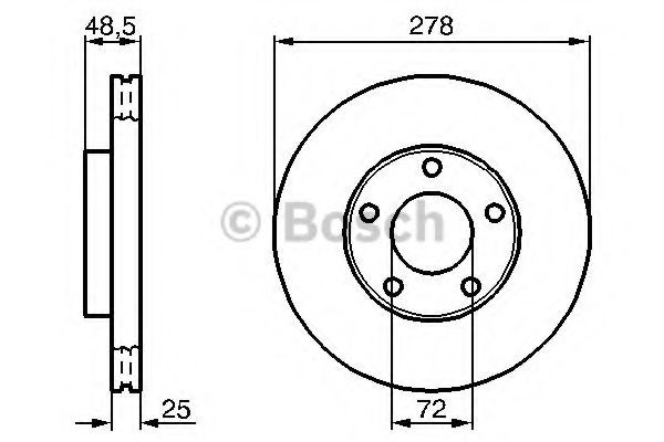 Гальмівні диски передні 0986479C68 Bosch
