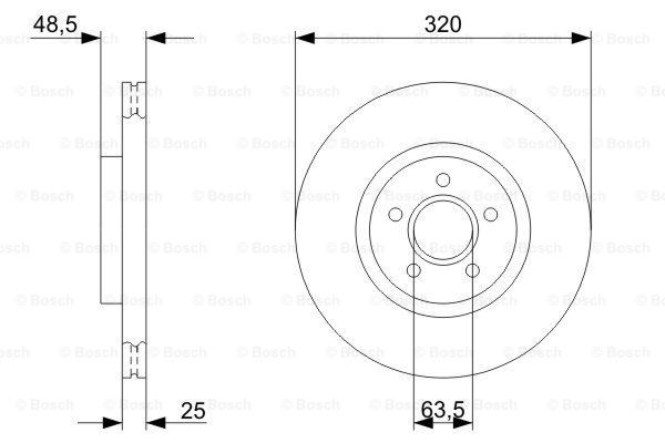 Гальмівні диски передні 0986479C75 Bosch