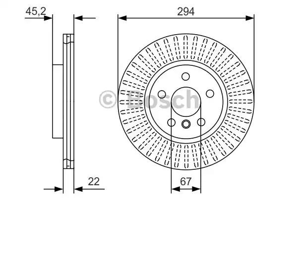 Гальмівні диски передні 0986479C91 Bosch