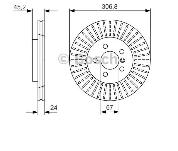 Гальмівні диски передні 0986479C93 Bosch