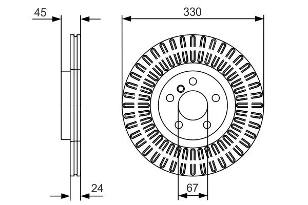 Гальмівні диски передні 0986479C94 Bosch