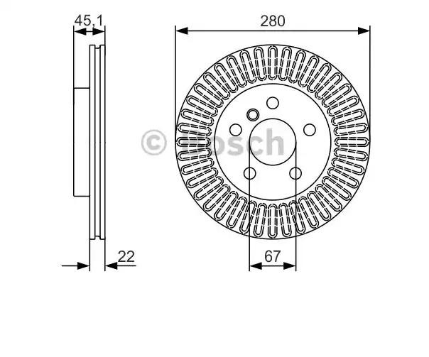 Гальмівні диски передні 0986479C97 Bosch