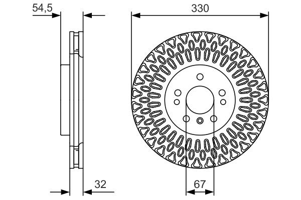Диск переднього гальма Bosch 0986479D08 ціна, від 81.13 USD