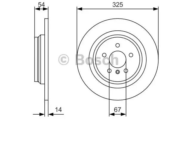 Купити 0986479D10 Bosch Диск заднього гальма