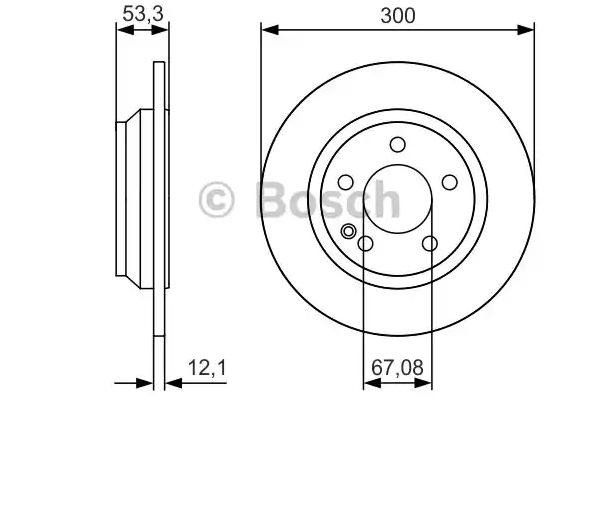 0986479D12 Bosch Дискові гальма