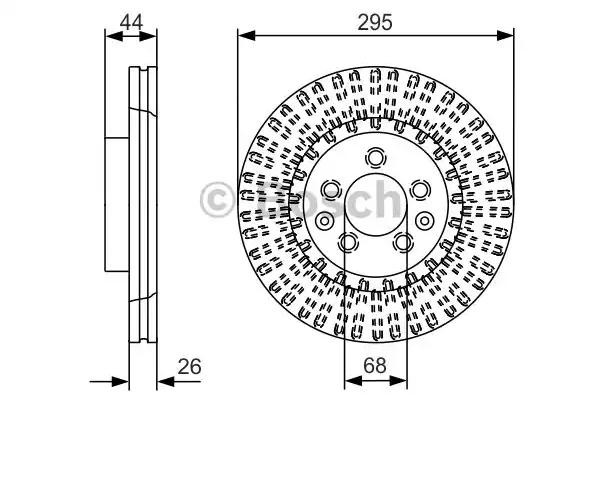 0986479D16 Bosch Гальмо дискове переднє