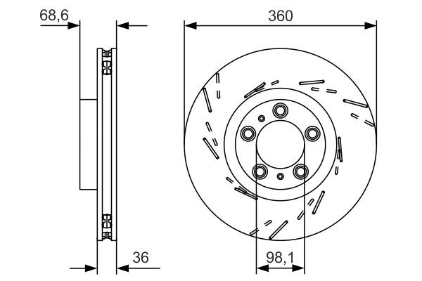 Диск переднього гальма Bosch 0986479D22 ціна, від 127.84 USD
