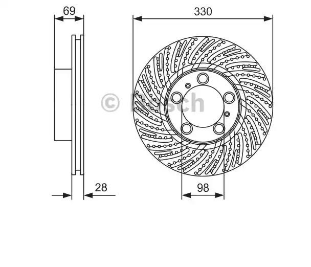 0986479D24 Bosch Гальмо дискове переднє