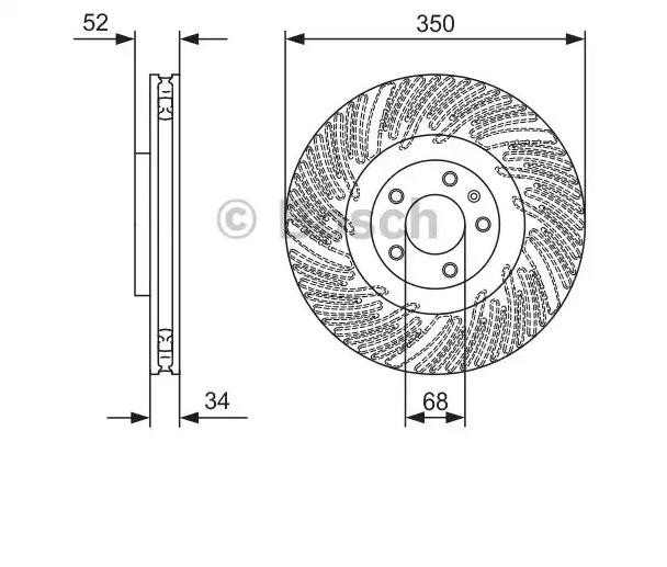 Гальмівні диски передні 0986479D26 Bosch