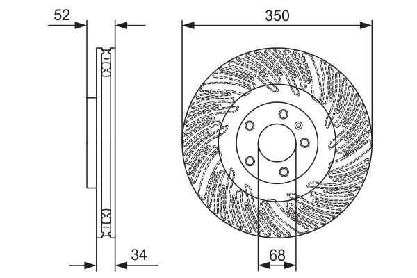 0986479D28 Bosch Гальмо дискове переднє