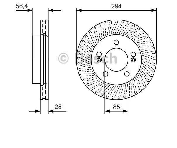 Гальмівні диски передні 0986479D32 Bosch