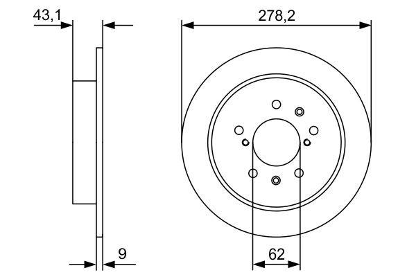 Купити 0986479D34 Bosch Диск заднього гальма