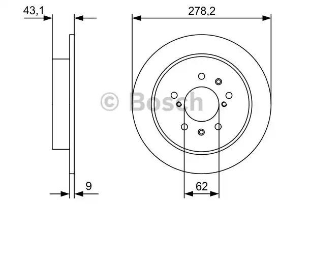 Гальмівні диски 0986479D34 Bosch