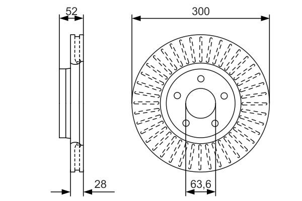 Гальмівні диски передні 0986479D38 Bosch