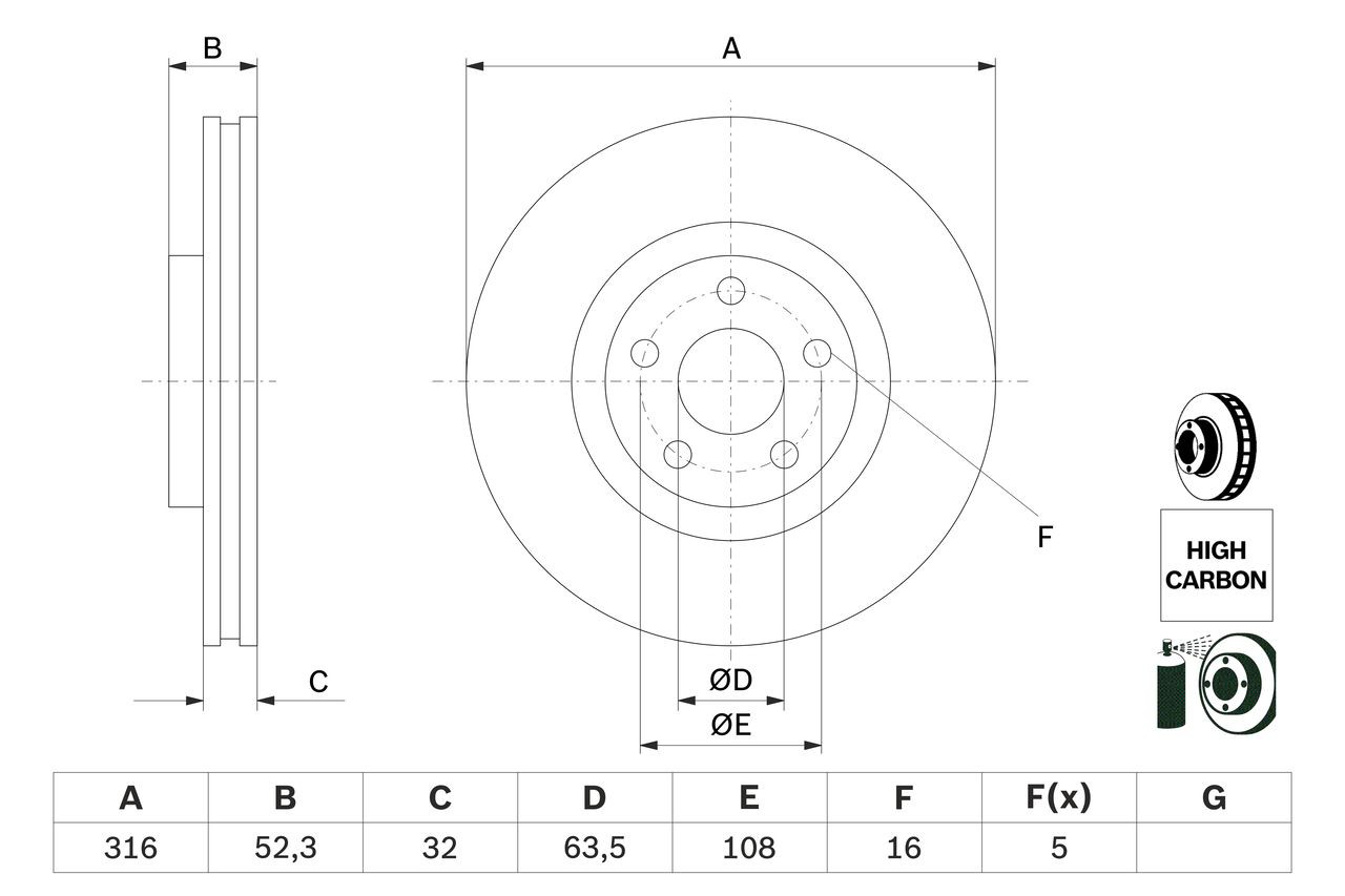 Купити 0986479D48 Bosch Ротор гальмівний
