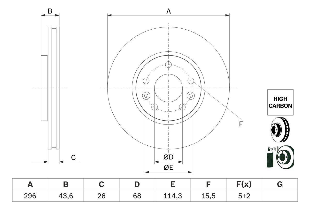 Купити 0986479F05 Bosch Ротор гальмівний