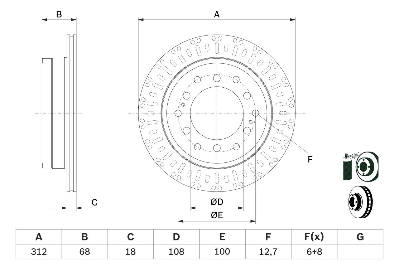 0986479F07 Bosch Дискові гальма