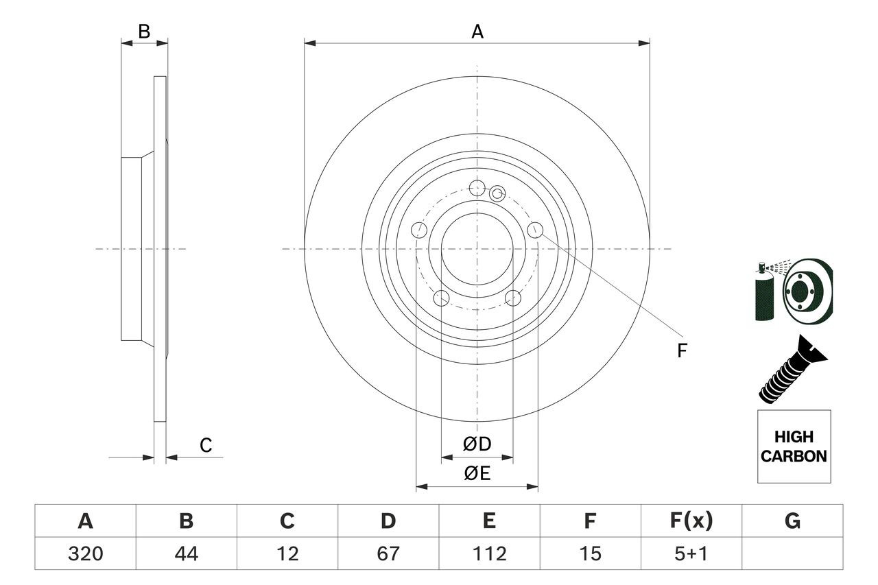 Задні дискові гальма Bosch 0986479F13 ціна, від 47.47 USD