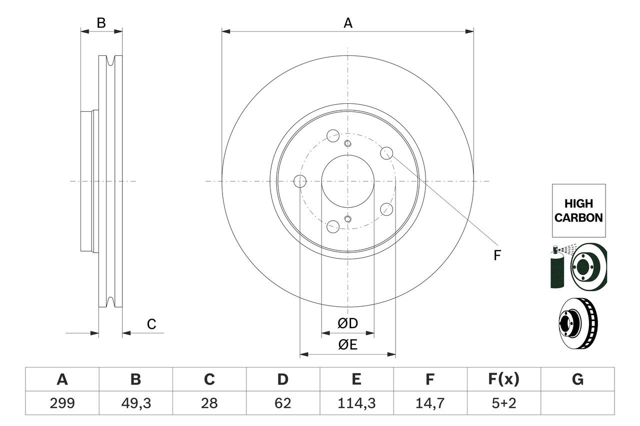 Купити 0986479F49 Bosch Ротор гальмівний