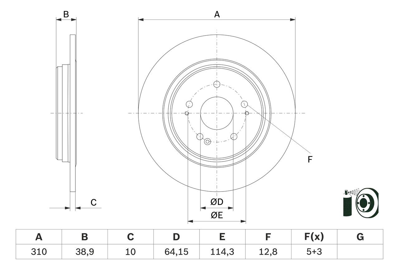 0986479G18 Bosch Дискові гальма