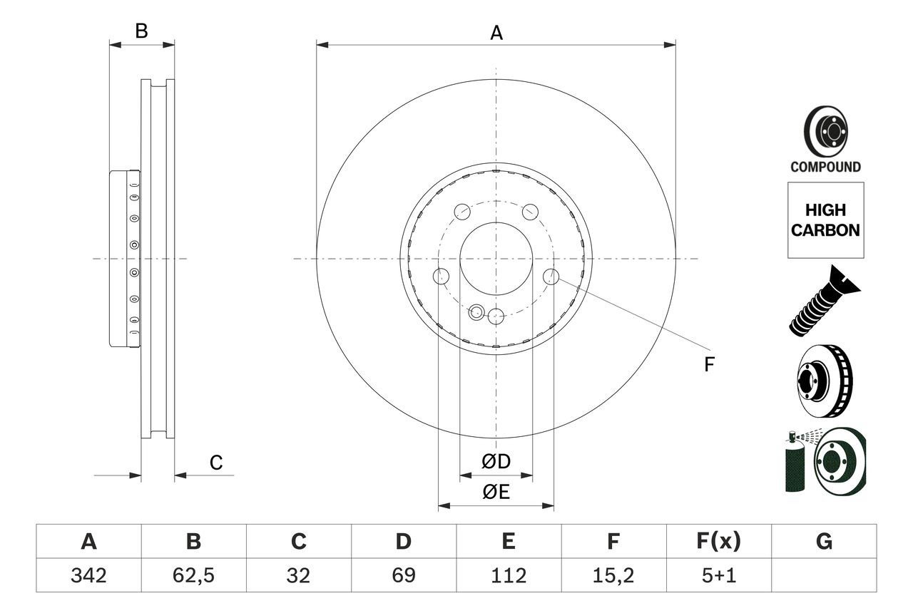 Купити 0986479H41 Bosch Ротор гальмівний