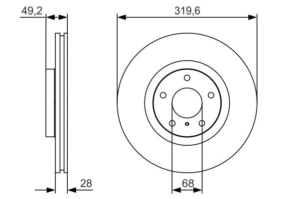 Диск переднього гальма Bosch 0986479R22 ціна, від 55.62 USD