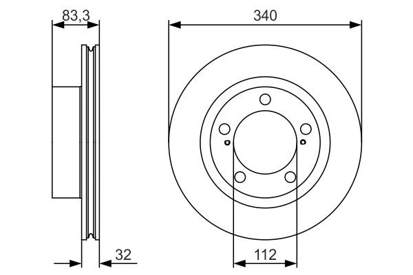 0986479R29 Bosch Гальмо дискове переднє