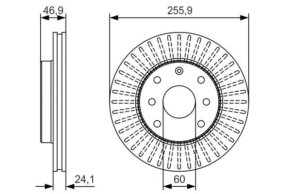 Диск переднього гальма Bosch 0986479R70 ціна, від 28.14 USD
