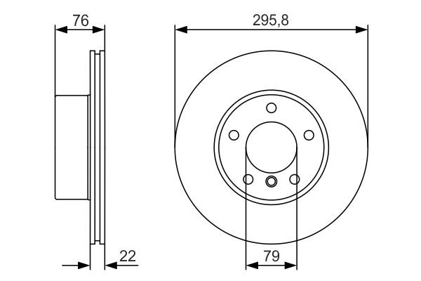 Диск гальмівний передній Bosch 0986479R72