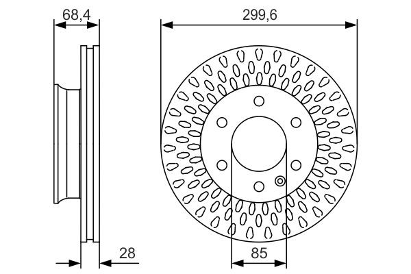 0986479R78 Bosch Гальмо дискове переднє