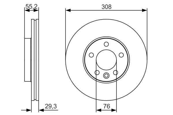 Диск переднього гальма Bosch 0986479R84 ціна, від 53.87 USD