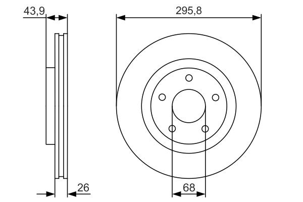 Диск переднього гальма Bosch 0986479R89 ціна, від 45.68 USD
