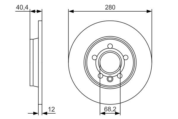 Задні дискові гальма Bosch 0986479R91 ціна, від 28.26 USD