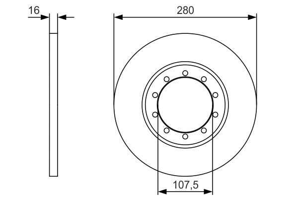 0986479R92 Bosch Дискові гальма