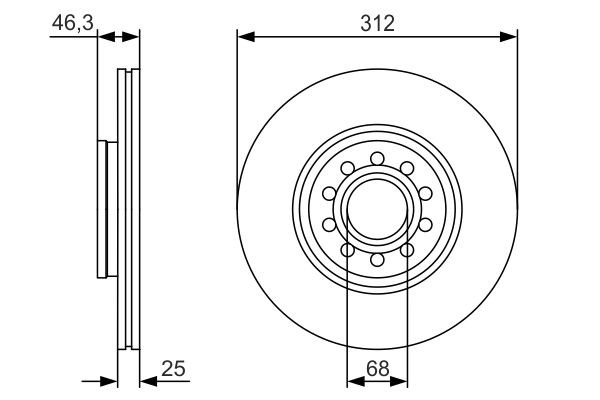 Купити 0986479S23 Bosch Ротор гальмівний