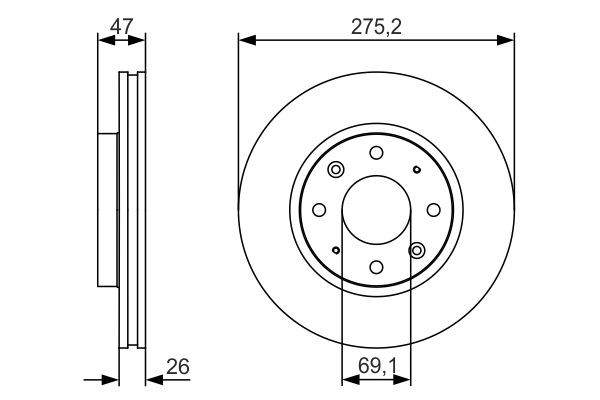 Диск переднього гальма Bosch 0986479S28 ціна, від 37.72 USD