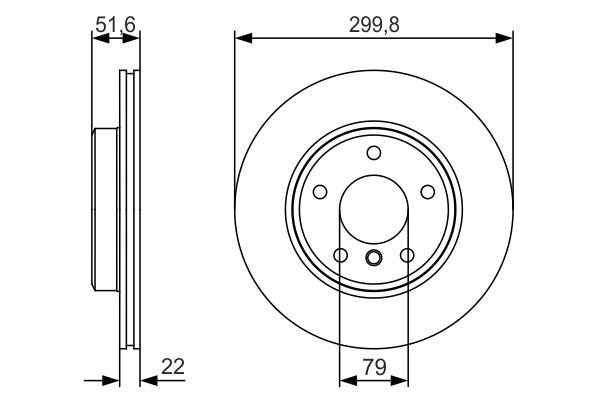 0986479S32 Bosch Гальмо дискове переднє