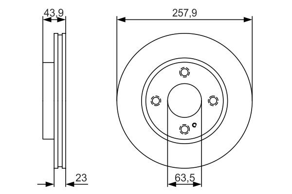 0986479S38 Bosch Гальмо дискове переднє