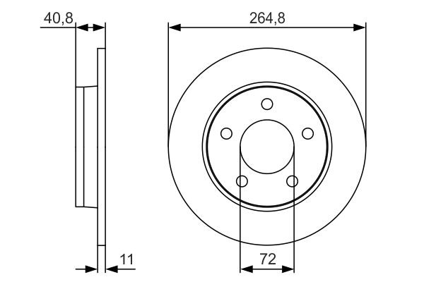 Диск гальмівний задній Bosch 0986479S50