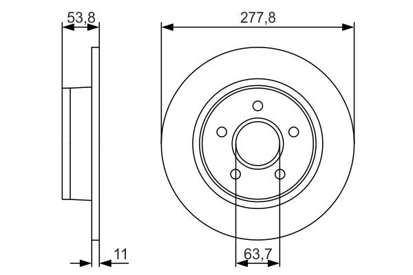 Купити 0986479S51 Bosch Диск заднього гальма