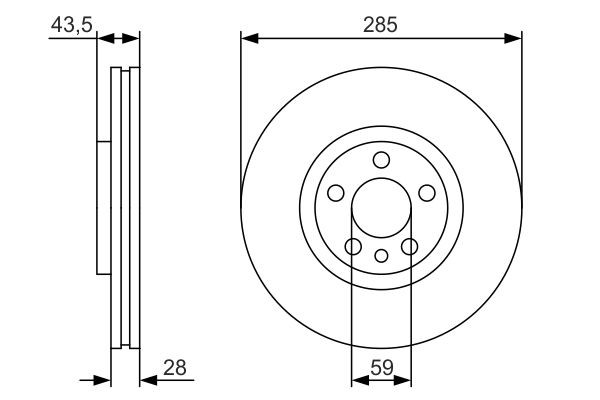 Диск переднього гальма Bosch 0986479S62 ціна, від 42.33 USD