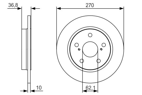 Купити 0986479S64 Bosch Диск заднього гальма