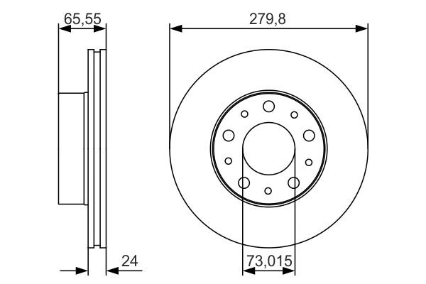 0986479S70 Bosch Гальмо дискове переднє